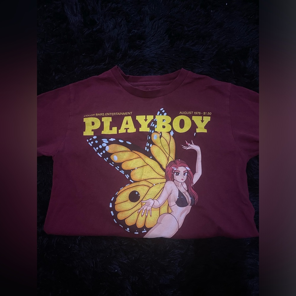 Maroon playboy T-shirt